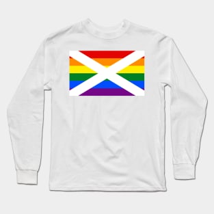 Scotland LGBTQ Pride Flag Long Sleeve T-Shirt